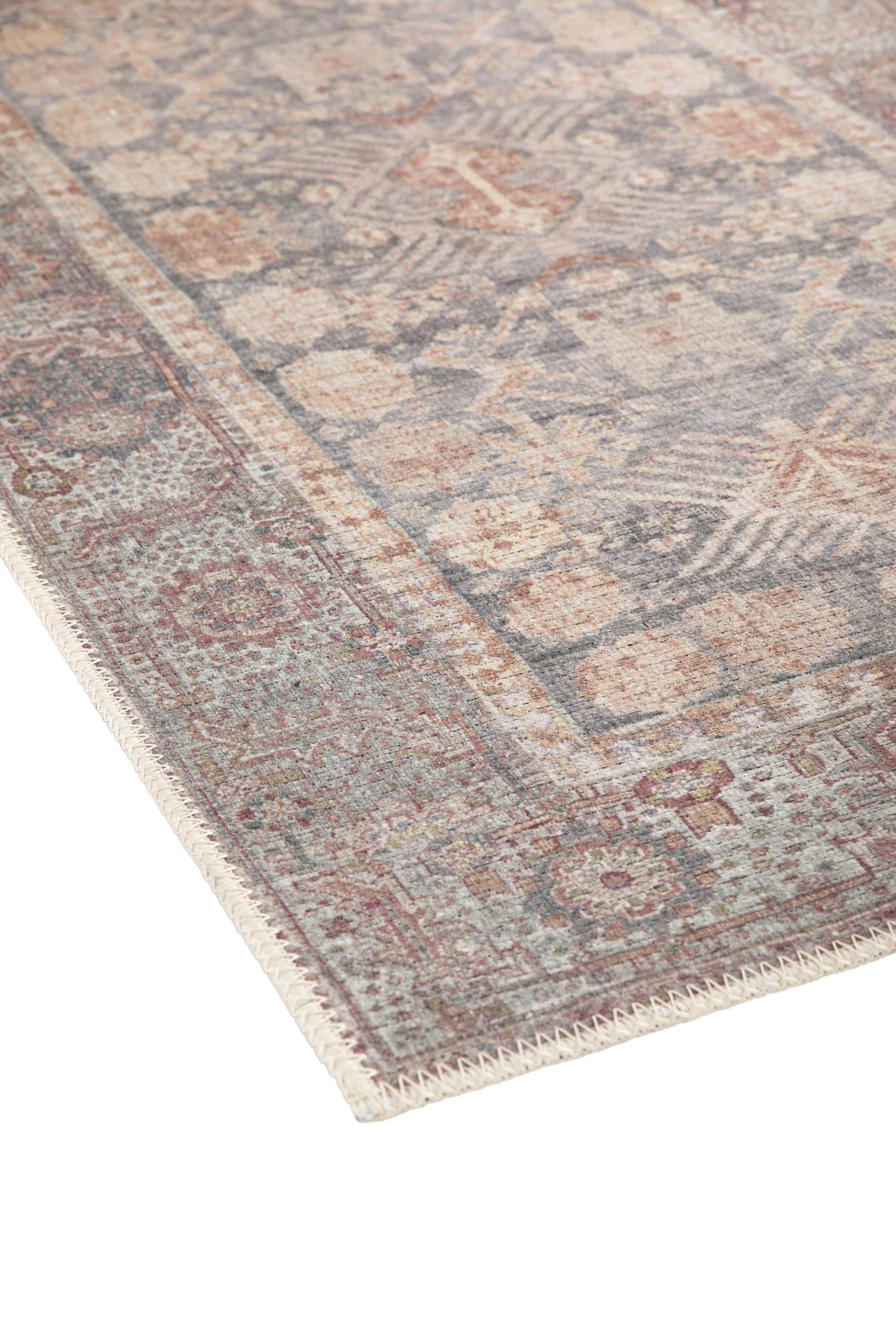 Multicolour vintage-style Persian runner 