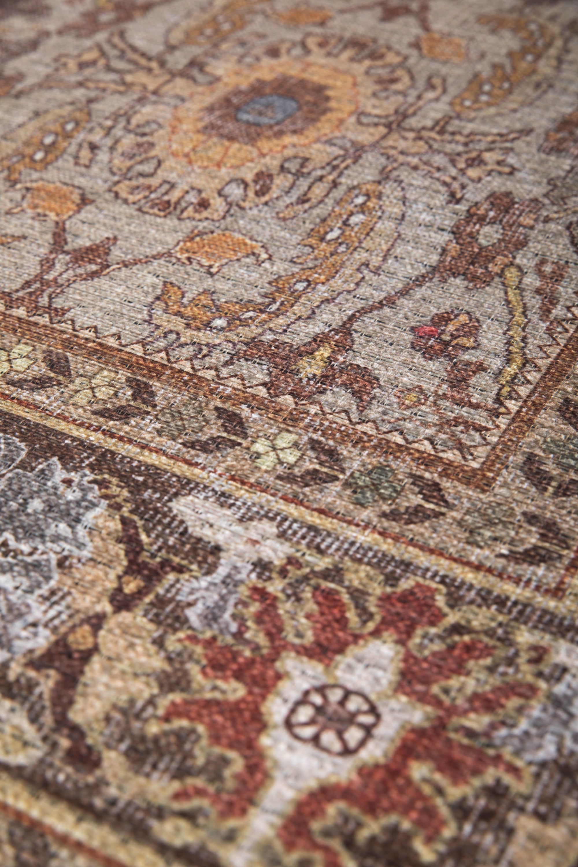 Multicolour vintage-style Persian rug 