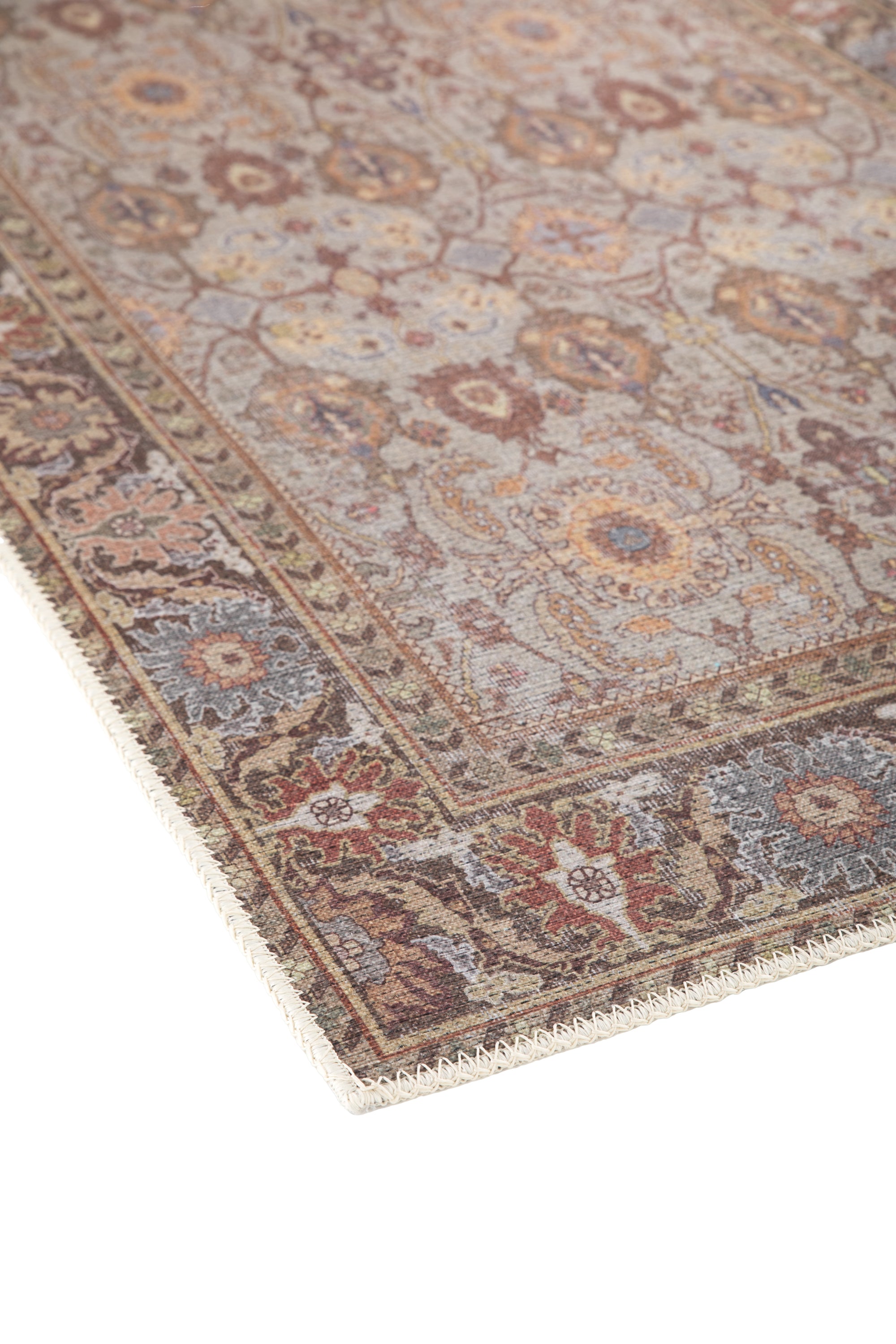 Multicolour vintage-style Persian runner 