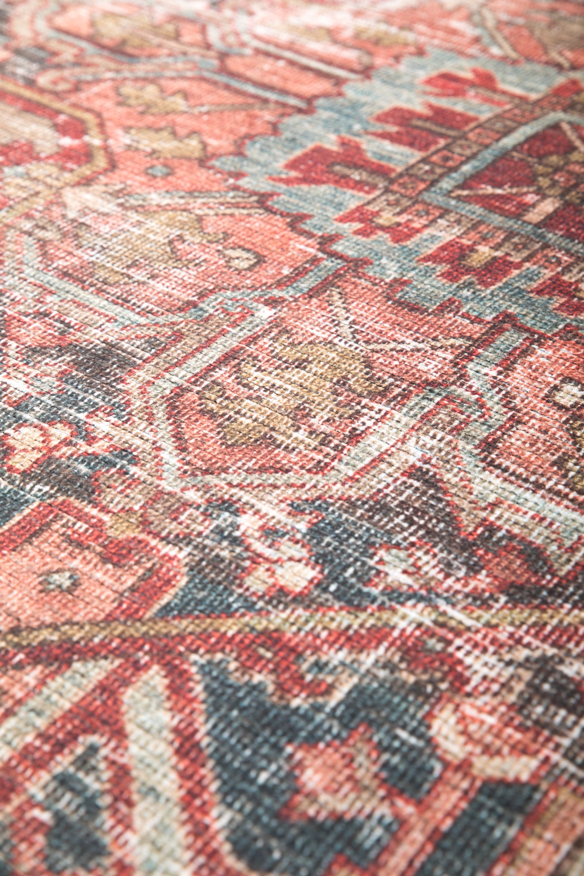 Multicolour vintage-style Persian rug 