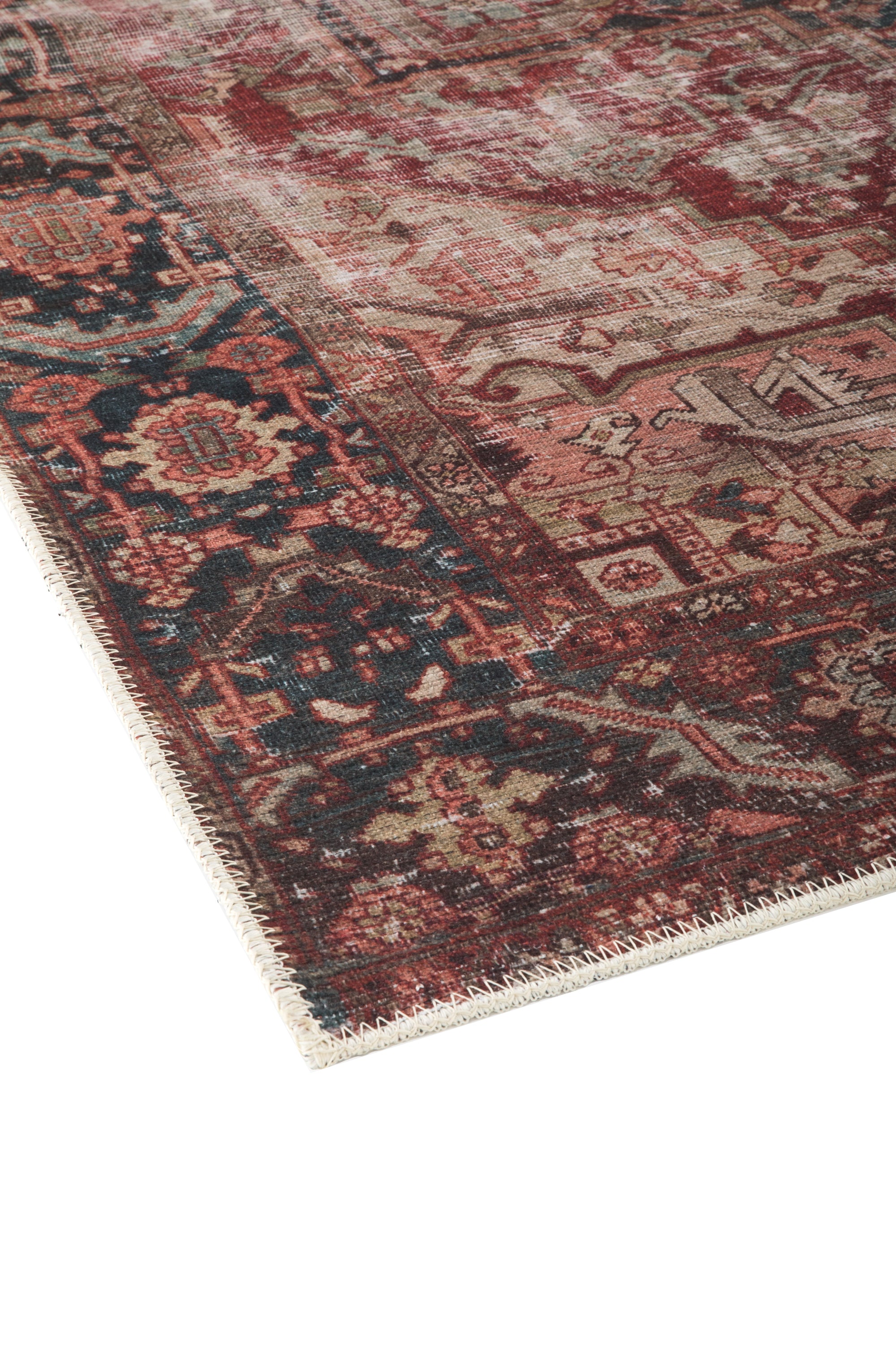 Multicolour vintage-style Persian rug 