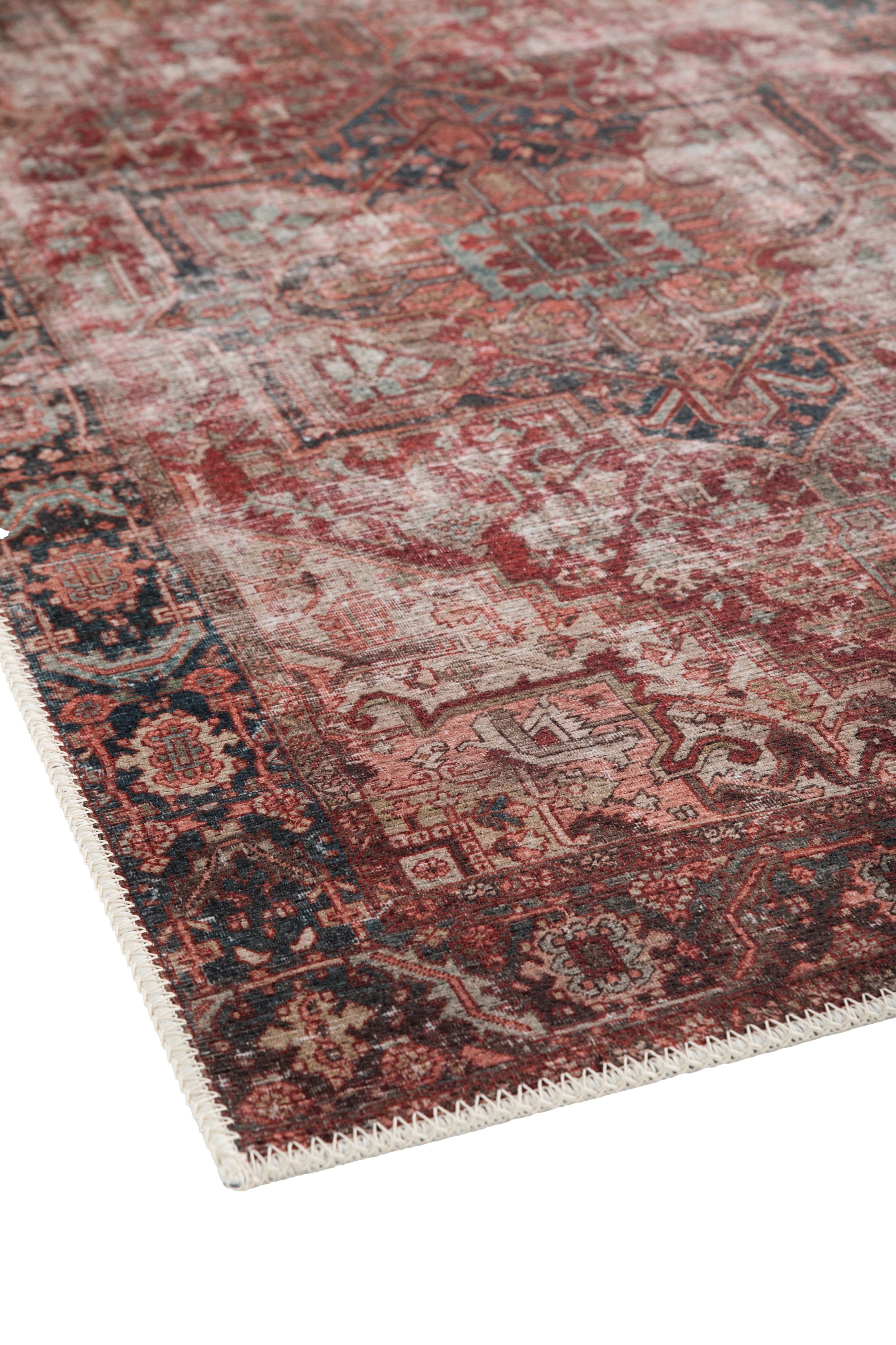 Multicolour vintage-style Persian runner 